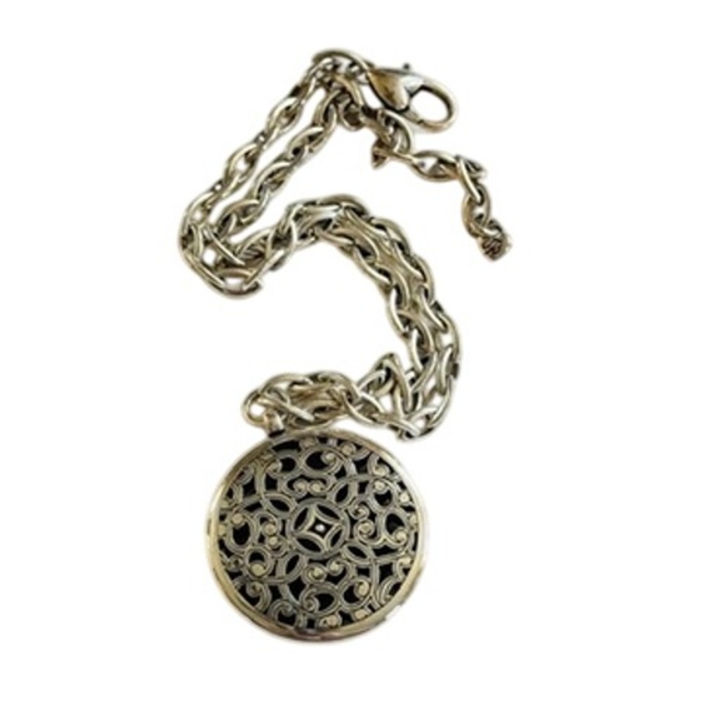 Brighton Serendipity Necklace chain Retired Silver Plated Collar 20"L